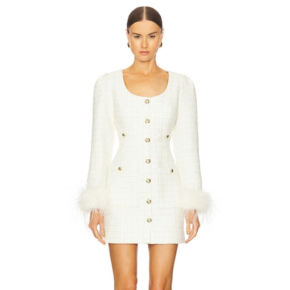 Line & Dot Kinzie Mini Dress in Ivory